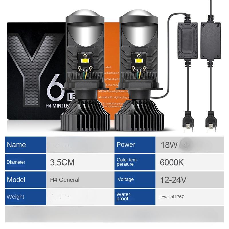 

Автомобильные светодиодные фары с линзой H4 Светодиодные автомобильные фары 12-24 В для мотоциклетных фар с бифокальной линзой