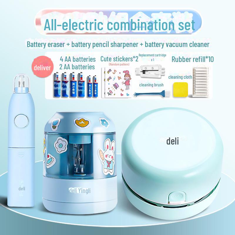 Deli Desktop Vacuum Cleaner for Eraser and Pencil Shavings, Keyboard Dust, and Student Desk Cleaning