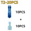 New 100-10PCS T-shaped Wire Connector Self Stripping Quick Splice Crimp Terminals Block Lock Snap Splice Lock Tape Insulation
