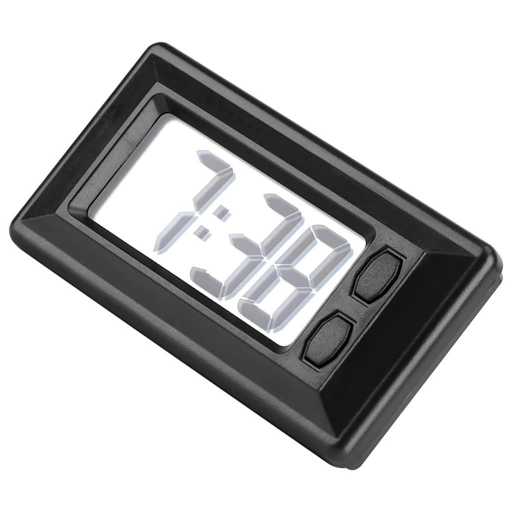 Radio-controlled Clock, Small Digital Clock, Small Mobile Home Mini LCD Digital Table Car Dashboard Desk Electronic Gauge Clock Date Time Calendar