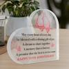 1pc Heart-Shaped Acrylic Anniversary Sign with Romantic Bird Illustration, 'Happy 50th Anniversary' Text, Ideal for Home, Farmhouse