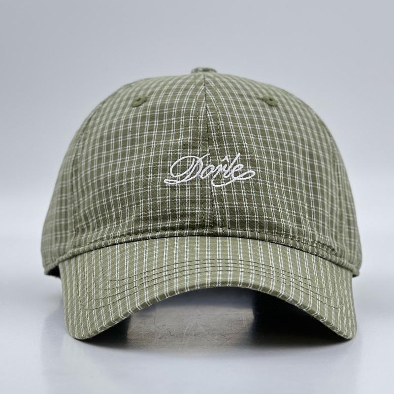 Early spring new thousand bird grid letter baseball cap men's and women's fashion versatile sun hat retro face cover cap ins