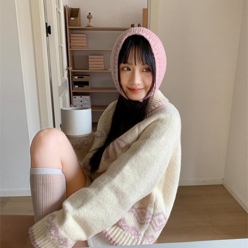 Thicken Knit Triangle Scarf Soft Wool Head Wrap Unisex Unique Style Headscarf For Women Men Outdoor Travel Accessory