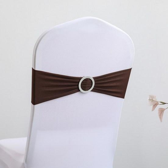 10Pcs Polyester Chair Back Tie Reusable Nostalgic Bowknot Stretch Band Decoration