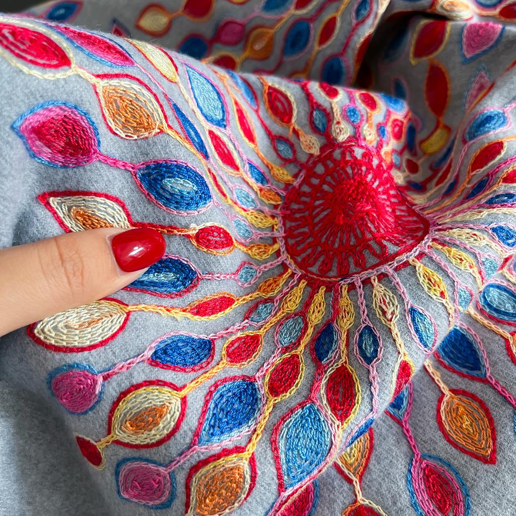 Winter Cashmere Women Scarf Female Warm Luxury Scarves Lady Blanket Thick Tassel Women Embroidered Shawl Foulard Tippet Pashmina