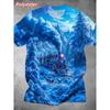 Starry Sky Bus Pattern T Shirts For Men Retro Train 3D Print