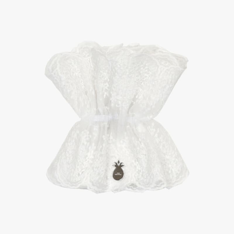 

РОЗОВЫЙ АНАНАС большая КРУЖЕВНАЯ МНОГОСЛОЙНАЯ РЕЗИНКА-СКРАНЧИ_БЕЛЫЙ WHITE_FREE