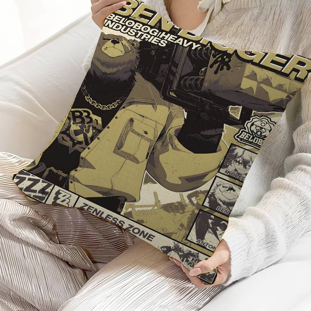 Anime Game Zenless Zone Zero Cushion Cover Inches Farmhouse Decor Home Throw Pillow Covers for Couch Decorations