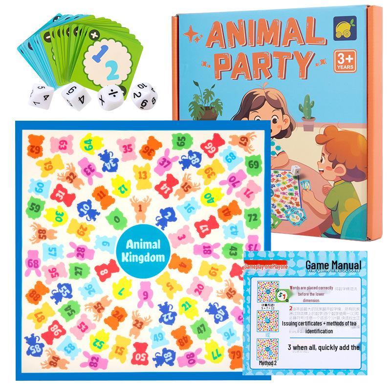Animal Patting Flip Chess: Educational Multi-Player Tabletop Game for Parent-Child Math Interaction