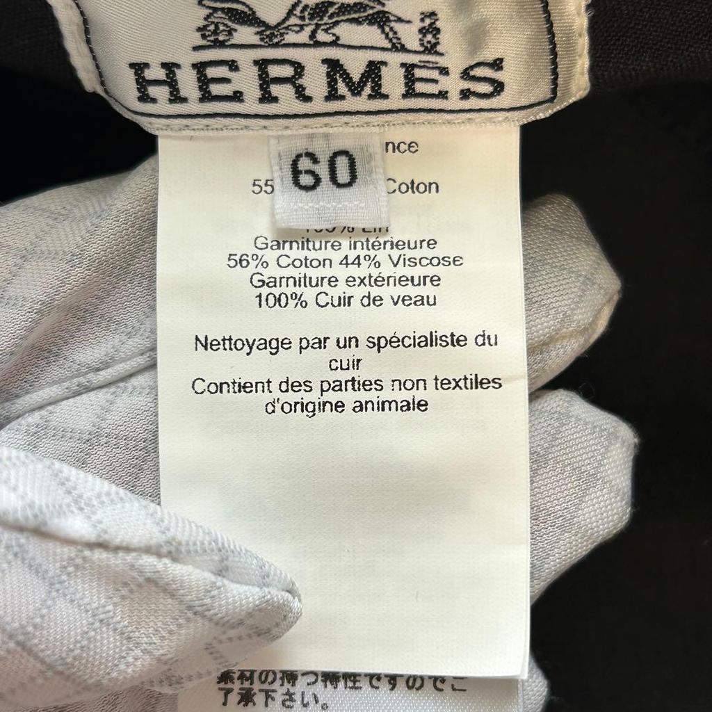 Used 24SSHERMES Fred Sangle H Bucket Hat Linen X Cotton