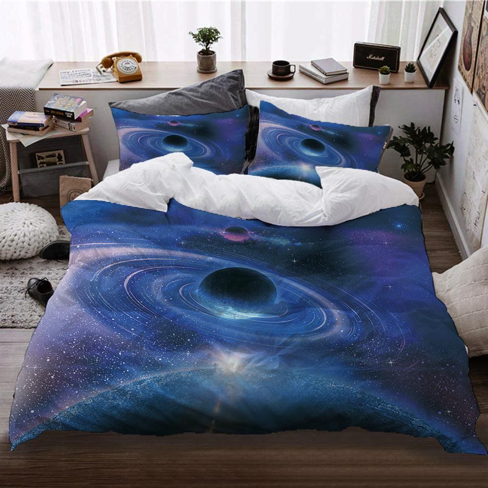 Cosmic Interstellar Wind Bed Three-Piece Set Four-Piece Digital Printing Quilt Cover Pillowcase Sheet