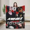 Super Warm Blankets Camping Kpop Ateez Choi San Throw Blanket Flannel Bedspread For Outdoor Novelty Sofa Bed Cover