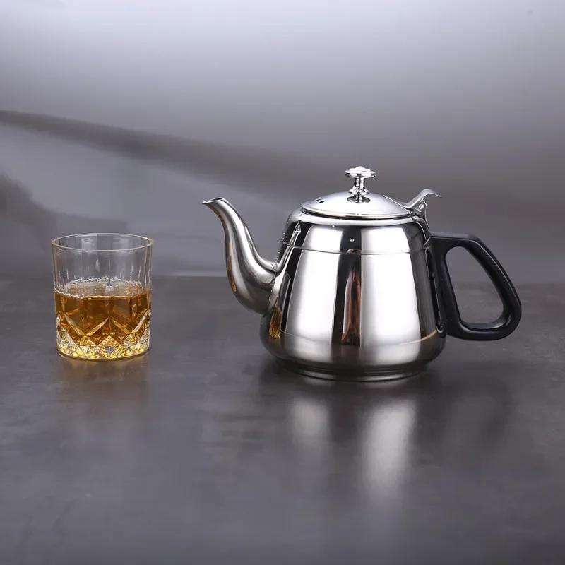 Daily Metal Water Boiler Teapot Hotel Teapot with Filter Induction Cooker Household Large Capacity Thickened Stainless Steel