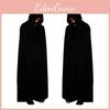 Halloween Umhang Cosplay Sensenmann Vampir Hexe Zauberer Robe Party Erwachsene Kinder Schwarzer Umhang Cape