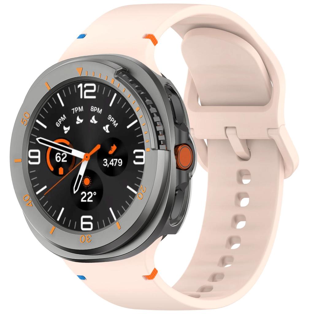 Silicone Band+Protective Case for Samsung Galaxy Watch 8 Classic 46mm Sport Strap Hard PC Bumper No Screen Film Watch Bracelet