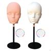 Bald Mannequin Head Adjustable Stand Gifts Lightweight Realistic Sturdy Wig Making Multifunctional