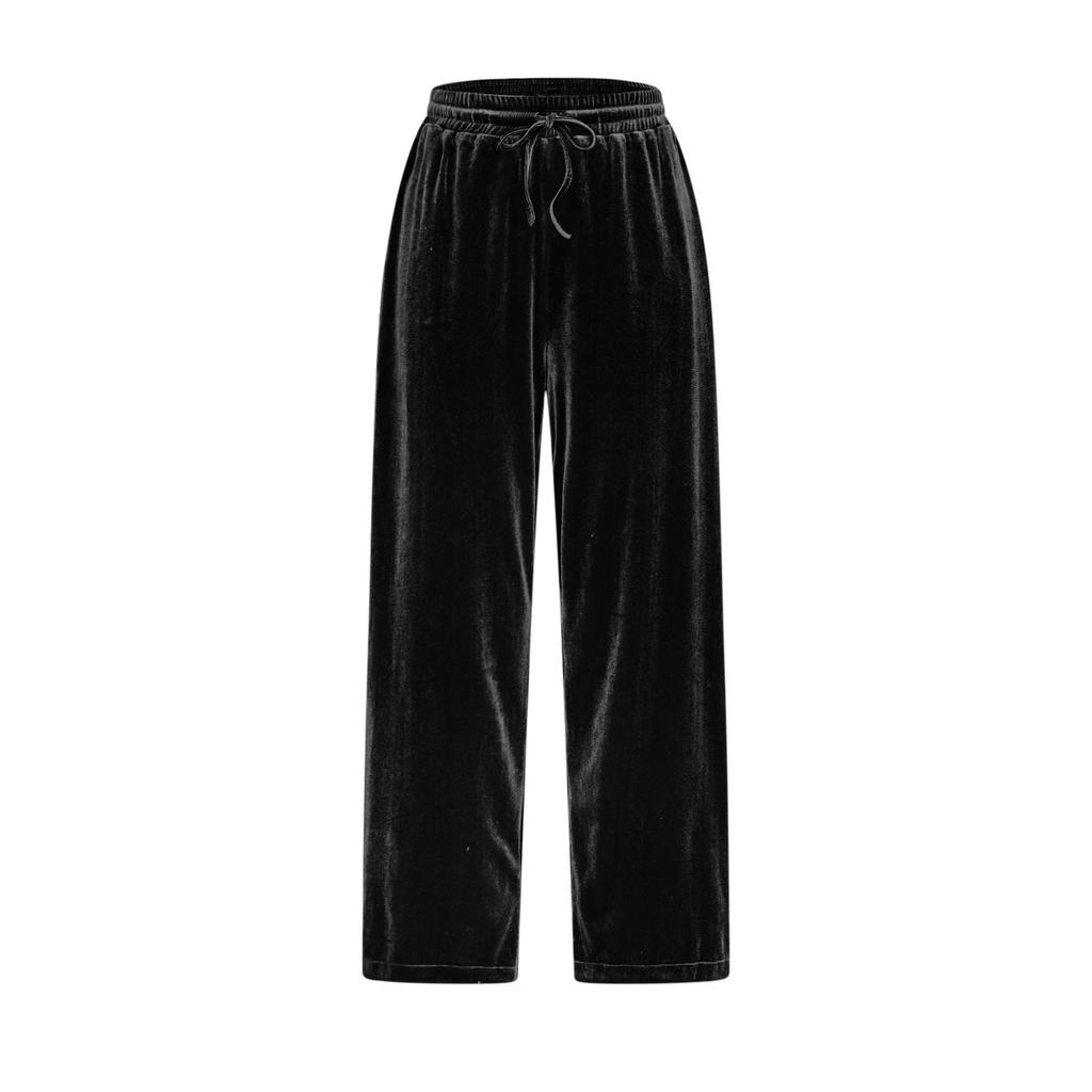 Women's Casual ,Color Pants High,Waisted Drawstring Trousers