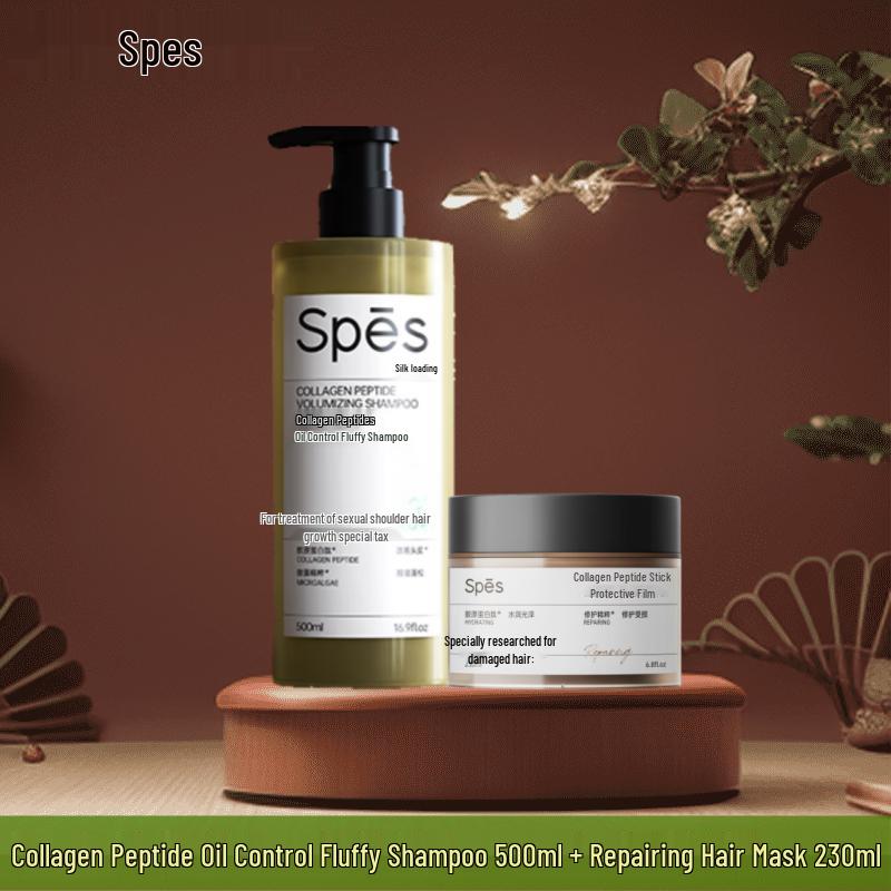 Spes Collagen Peptide Volumizing Shampoo & Repair Mask Set