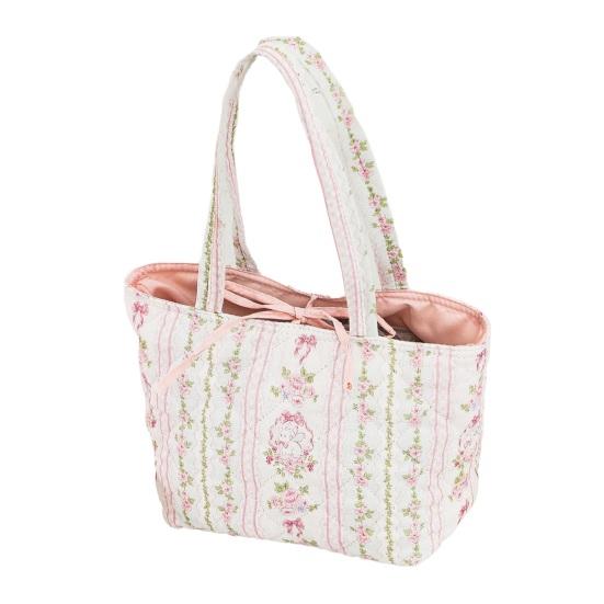 Quilted Tote Bag for Women Girls Lightweight Small Floral Shoulder Bag Soft