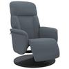 Recliner Chair with Footrest Dark Gray Velvet