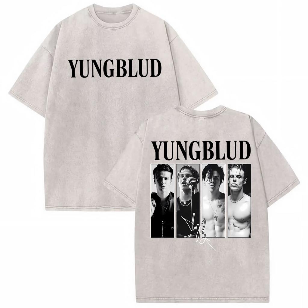 Youngblud Idols The World Tour Tee Shirt Unisexs Women Vintage Washed High Street T Shirt Summer Cotton Comfort Tshirts