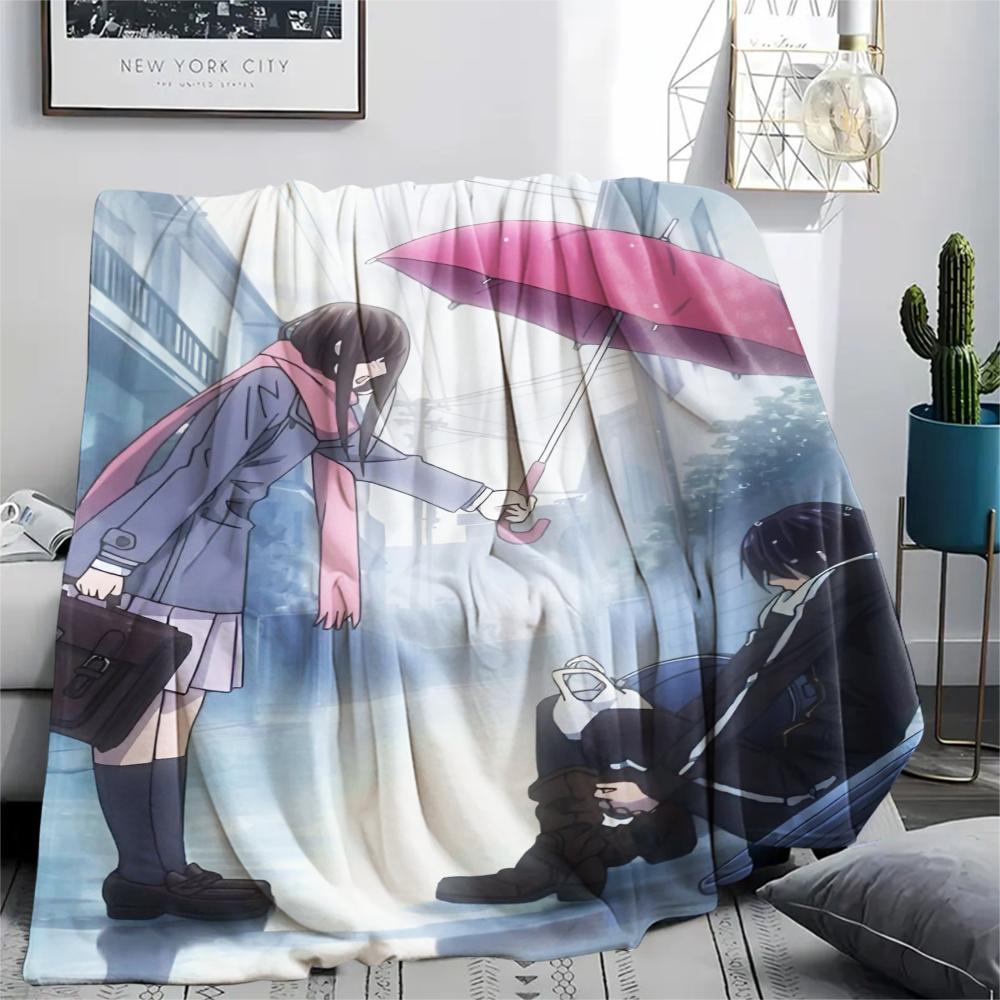1PC Noragami Stray God Print Flannel Blanket, High quality Comfortable for All Seasons, Home Decor, Warmth and Comfort, Perfect for Christmas Gifts 98