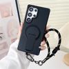 Luxury Lanyard Magnetic Folding Stand Phone Case For Samsung S26 S25 Edge S24 Plus FE S23 Ultra For Magsafe Wireless Charge Caps