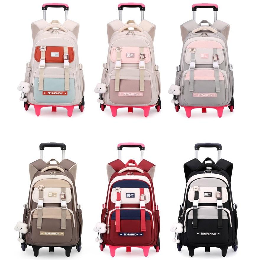 2 Wheels Travel Rolling Luggage Bag School Trolley Backpack For Boys Kid 'S Travel Backpack On Wheels School Backpacks Child