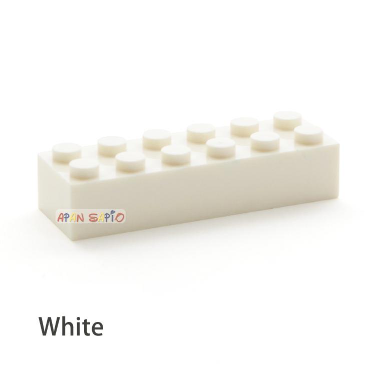 100 pièces 2x6 Points Briques de Construction DIY Figures Épaisses Briques Éducatives Créatives Taille Compatible Avec 2456 Jouets en Plastique pour Enfants