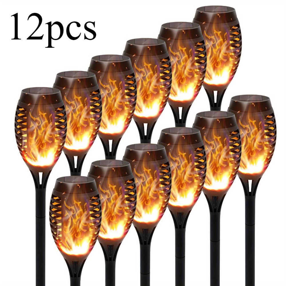 4/6/8/12 Solcellelys utendørs med blinking, vanntette LED-lys for hager, camping, fester, hager, Halloween, automatisk bryter