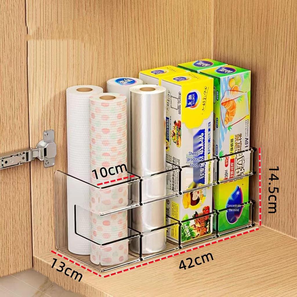 Cling Film Storage Box and Kitchen Organizer Rack
