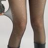 Women Sweet JK Preppy Ultra-Thin Sheer Pantyhose Stockings Glitter Rhinestones Dots See-Through Tights Leggings Hosiery