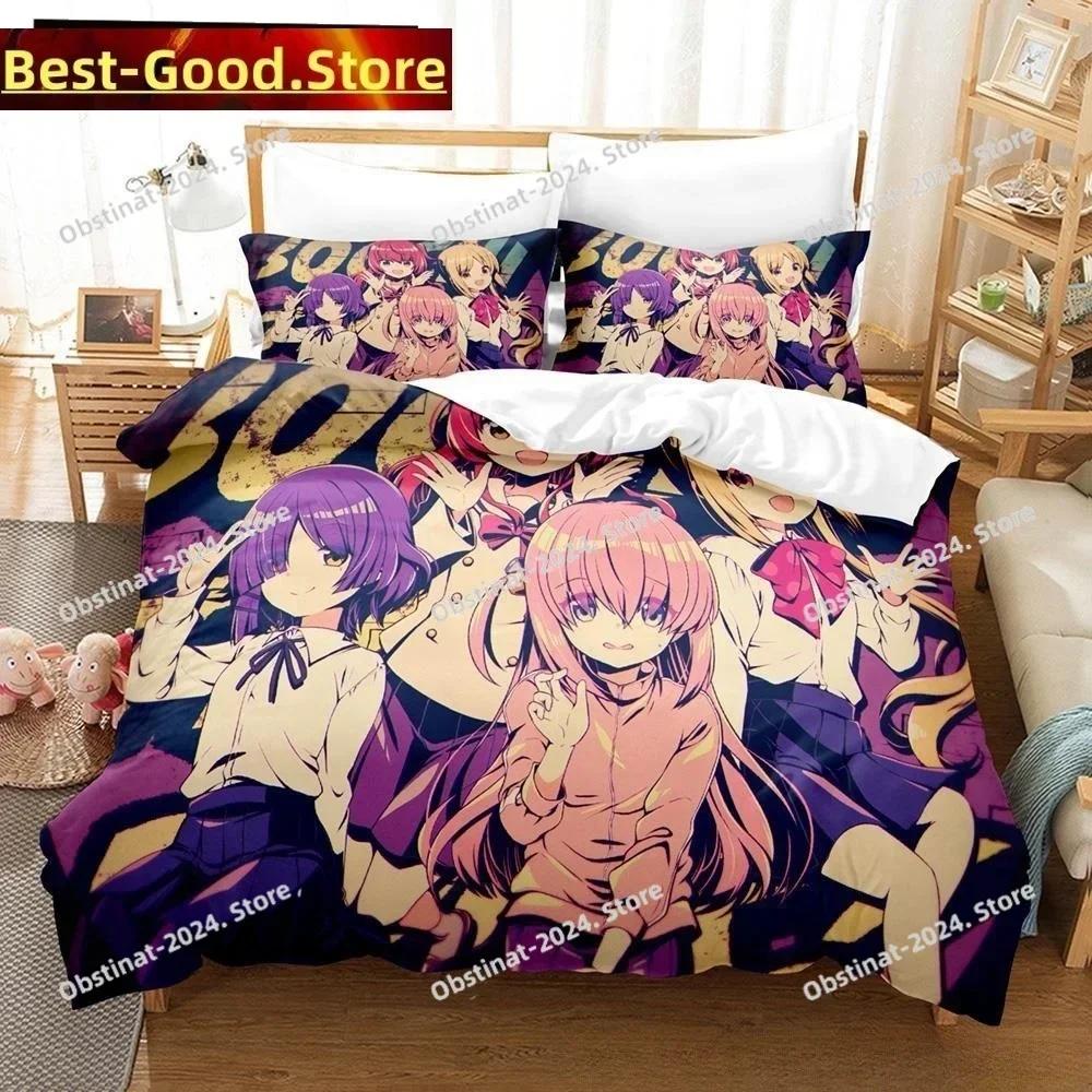 Fashion 3D Anime BOCCHI THE ROCK! Bedding Set Printed single Comforter Quilt Bed Cover Pillow Case 3 Pieces Sets Kids Adult Size