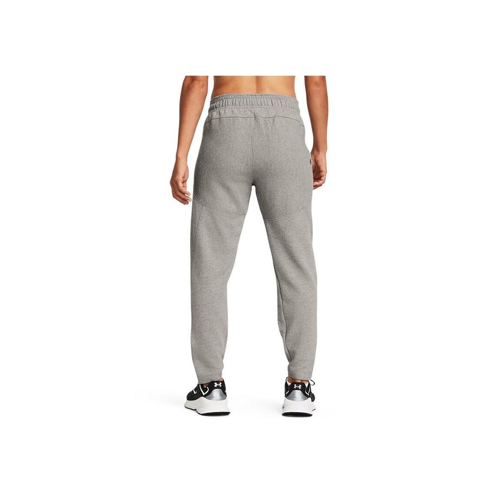 Under Armour Ottoman Solid Color Lace-Up Fleece Training Knit Pants Women Pants Gray 1379778-294