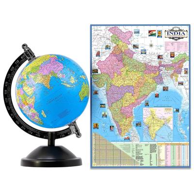  Υδρόγειος Σφαίρα Εκπαιδευτική 7 ιντσών Ύψος Μεταλλική Μαύρη Βάση Υδρόγειος Σφαίρα με Πολιτικό Χάρτη Ινδίας Διακόσμηση Σπιτιού Υδρόγειος Σφαίρα Κόσμου Διακόσμηση Γραφείου Είδωλο Δώρου Διακοσμητικό Αντικείμενο