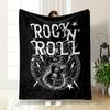 Rock 'n' Roll Skull Guitar Blanket for all seasons blanket lunch break throw gift