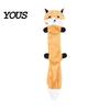 Interactive Plush Toys for Pets Crinkle Animal Dog Toy, Squeaky Chew Fox Raccoon Pet Companions Daily Play Squirrel Puppy Teething Toy Small