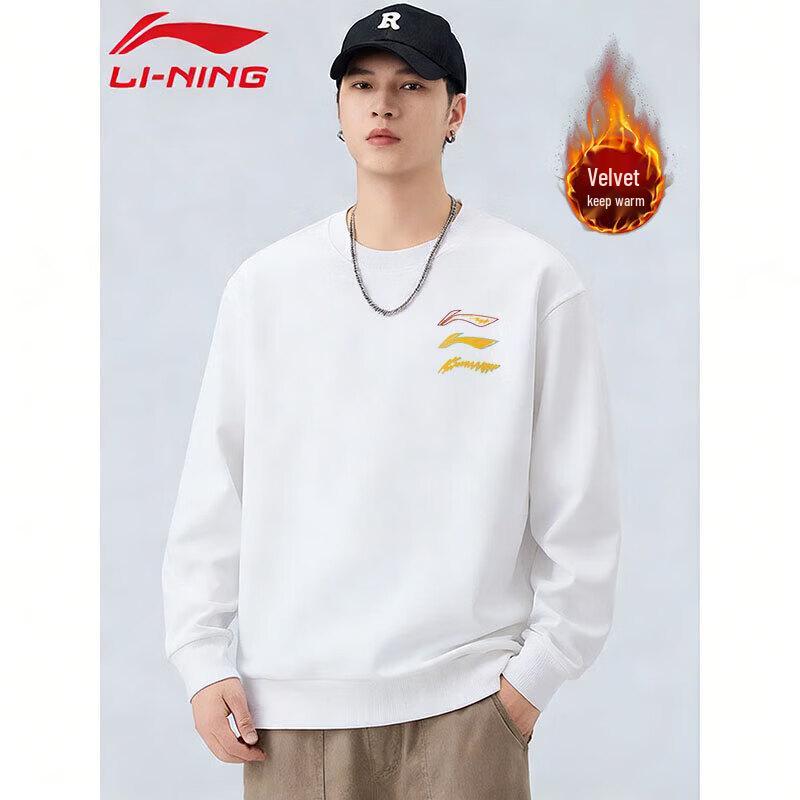 Li-Ning Unisex Fleece-gefüttertes Rundhals-Sweatshirt
