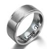 1pc I Love You Engraved Titanium Steel Ring - Durable, Hypoallergenic Mens Band, Perfect for Valentines Day