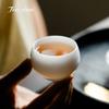 White Ice Fat Jade Porcelain Tea Cup Ceramic Teacup Aesthetic Bowl Puera Cups Gongfu Tea Supplies Teacups Unusual Beautiful Pair