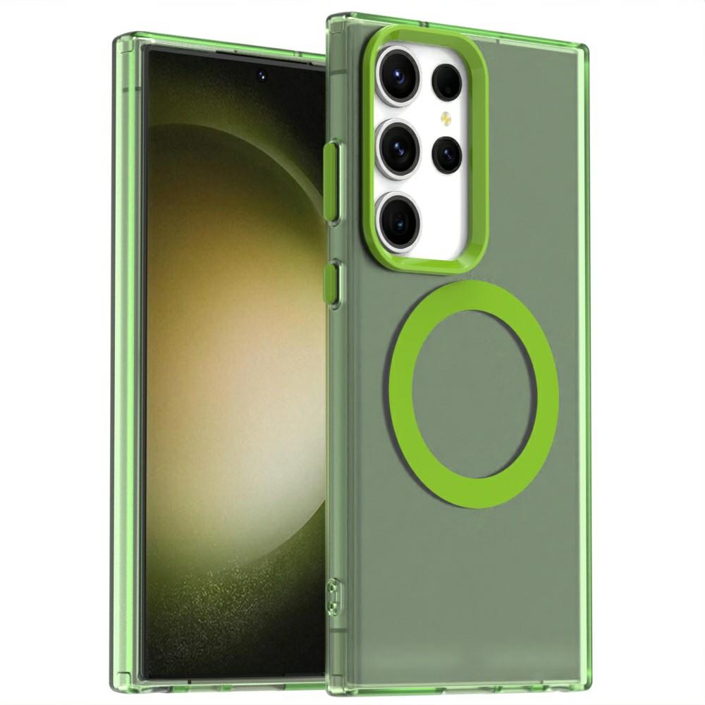 Candy Series For Samsung Galaxy S24 Ultra Case Compatible with MagSafe PC+TPU+PET Anti-Drop Phone Cover