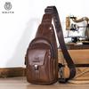 Genuine Leather Crossbody Bag Men Retro European American Style New Top Layer Cowhide Foreign Trade Men's Front Shoulder