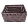 Woven Rattan Storage Basket with Lid - Snack, Sundries & Key Organizer