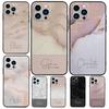 Personalised Signature Surname Marble Case For iPhone 11 12 13 14 15 16 Pro Max 15 16 Plus 13 12 Mini X XS XR Cover