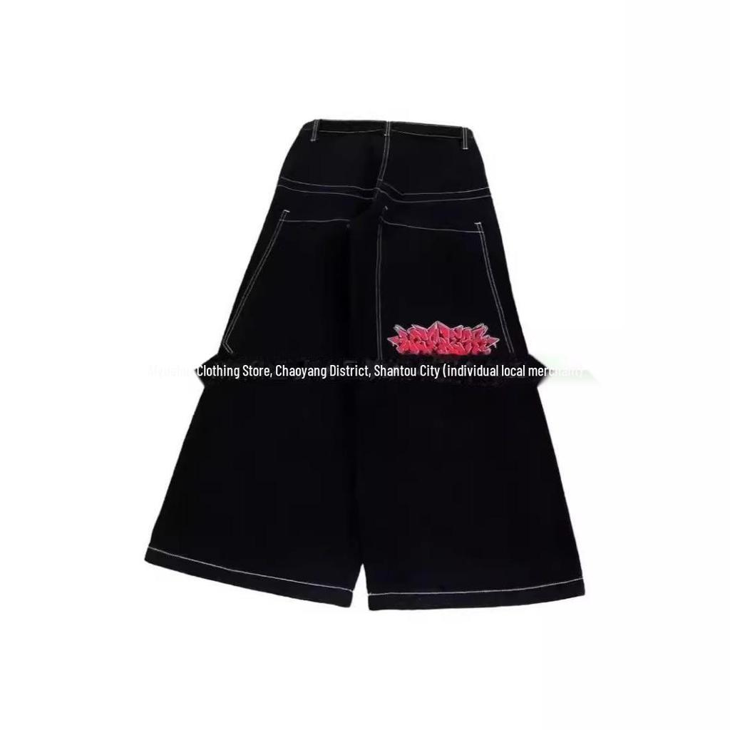 2024 Spring/Autumn Retro Y2K Embroidered American Hip-Hop Men's Jeans