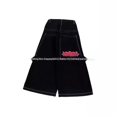 Jeans pour Homme Rétro Y2K Brodés Hip-Hop Américain Printemps/Automne 2024