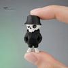 3D Printed Skull Decor Cool Skeleton Figurines, Gothic Small Statue, Halloween Desktop Ornament Spooky Collectible for Home Office Desk Shelf
