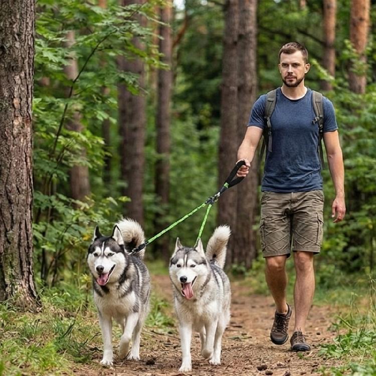 Durability Detachable Dog Leashes with Safety Ergonomic Handle and Reflective for Enduring Performances
