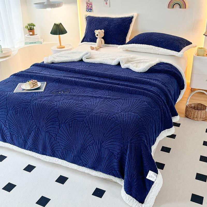 Spring New Double-sided Tuff Fleece Blanket,thickened Lamb Fleece Blanket,used To Homecomfortable and Soft Sofa Cover Blanket