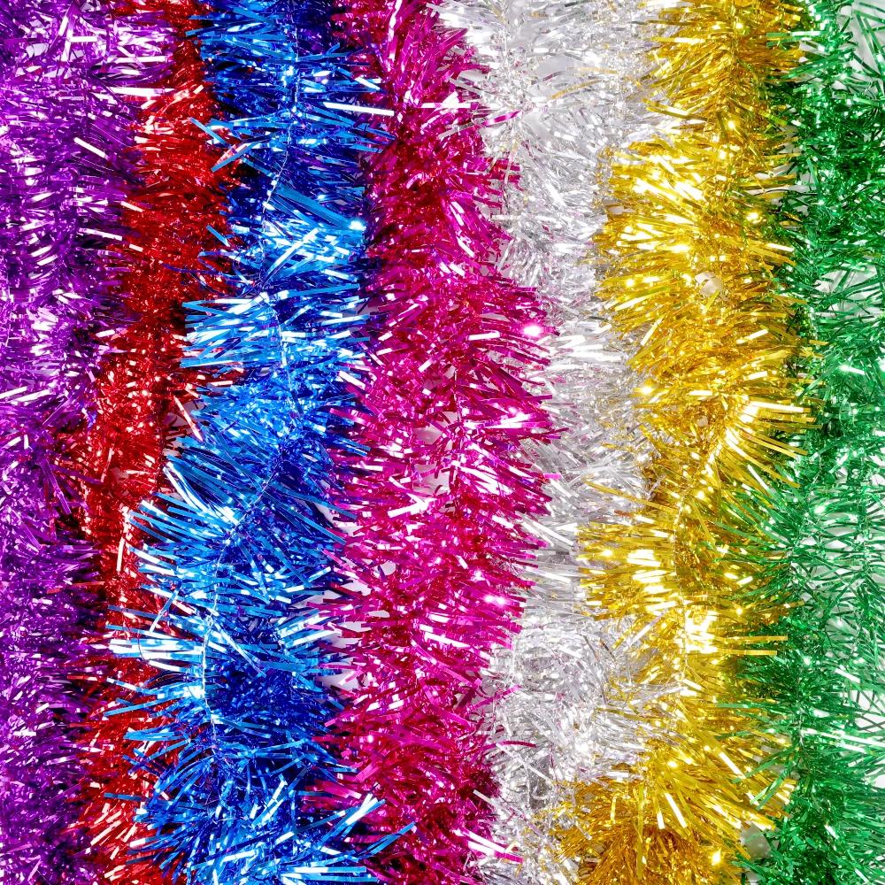 1.5/30M Gold Red Christmas Ribbon Garland Xmas Tree Hanging Rattan Tinsel DIY Birthday Wedding New Year Party Decoration Ribbons